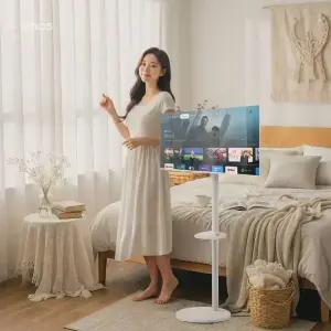 이노스 삼탠바이미 101cm(40인치) FHD 화이트 스마트 이동식 TV FS-20 중소바이미