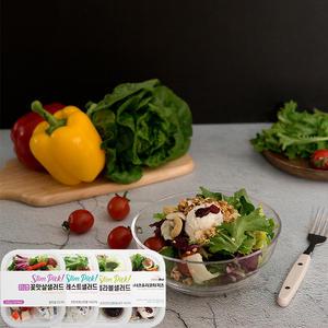 4종 토핑 샐러드 도시락 믹스넛리코타+꽃맛살+치킨+모짜볼_소스포함