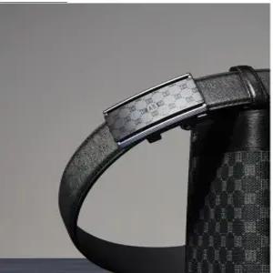 [AK분당점] [닥스] 블랙 루이스 DD패턴 무광버클 소가죽 자동벨트 DBBE5E711BK