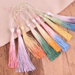 전통수술 투톤 컬러랜덤 노리개 미니 장신구줄 복주머니 장식 선물 포장 명절 공예 만들기