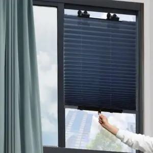 블라인드 무타공 베란다 거실 창문 붙이는 사무실/햇빛/가리개/사생활/보호/암막/블라이드/창문형/커튼/브