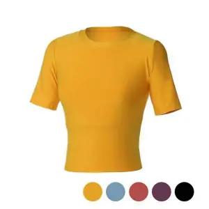 [콩심팥심]기능성 허리 밴딩 요가 반팔티 1P 운동 요가복 상의 필라테스반팔티