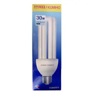 번개표 삼파장 전구 30w/주광색/램프/전구식/안정기/내장형/형광등색/조명/선명한/교체/전력/소비/형광다마