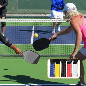 멀티 컬러 피클볼 배드민턴 테니스 라켓 오버그립 통기성 논슬립 PU 테이프 땀 충격 흡수 스티칭