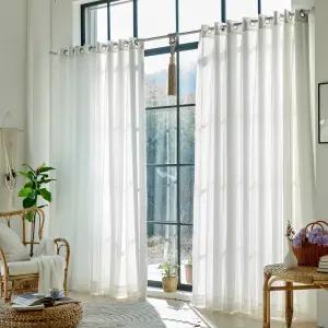 스텔라 레이스 이중 화이트 암막커튼 특대형 거실커튼 이중커텐