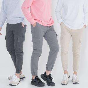 스판 남자 밴딩 카고 조거 팬츠 남성 절개 면 슬랙스 바지 조커 포켓 조그 봄 가을