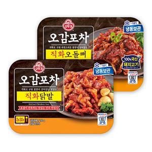 [인정식탁][오뚜기] 오감포차 직화닭발 150g x 2팩 + 직화 오돌뼈 150g x 2팩