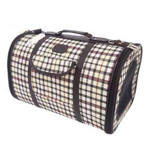 강아지 체크 이동가방 베이지 대형 1P 고양이 이동장