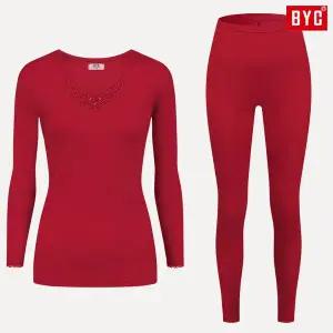 [하프클럽/BYC]BYC 여성내복빨간색 할머니내복선물 레드 적색 복기원 보온내의