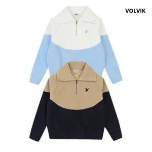 볼빅 골프 여성 배색  윙카라 티셔츠_US