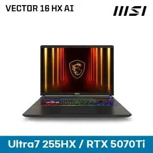 T) MSI 벡터 16 HX AI A2XWHG-U7 QHD+ (64GB 램/ NVMe 4TB 교체 장착) + MSI백팩 마우스
