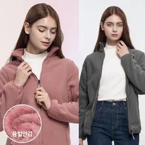 이지바이 윈터블러썸 여성 겨울 융털 기모 안감 플리스 집업 자켓 빅사이즈 보아털 후리스 점퍼(W4WJ11)