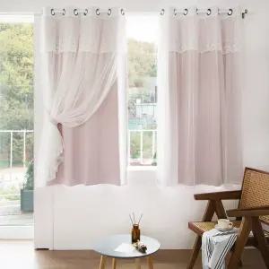 디망쉬 암막커튼 + 레이스 커튼 창문 4장세트