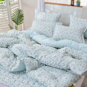 소중한가족 슬로 봄 사계절 마이크로 모달 이불 세트 K / 베개커버 2장+이불K+카페트Q / 블루