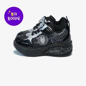키즈 운동화 LED 라이트닝 블랙 스니커즈 아이언맨 신발