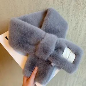 미니멀 방한 목돌이 끼우는목도리 부드러운머플러 퍼