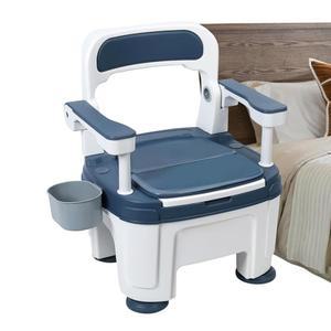 침대 옆 모드, 휴대용 화장실, 조절 가능한 손잡이가 있는 화장실 의자, 높이 이동식 노인 장애인을 위한 성인 변기 적재물 882파운드 미국 신속 도착