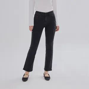 [잠뱅이](김해점)여)프리미엄 블랙 오비안밴드 자수&핫픽스 포인트 바이오스톤워싱 슬림NE-BK AN3DNE656