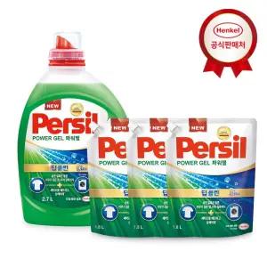 갤러리아 헨켈 퍼실 딥클린 9중효소 파워젤 2.7L+1.8L 3개 (일반/드럼 겸용)