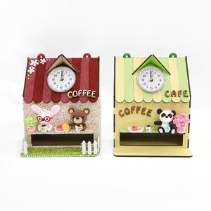 정인아트 하우스 시계 커피함 1개입 / 만들기 재료 / 부자재