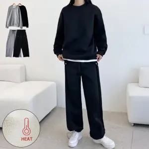 여성 데일리 털기모 맨투맨 와이드 트레이닝 세트 주부 집앞패션 일상