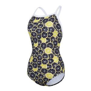 [레노마수영복](하남점)지퍼백 폴리백 브라캡 증정  여성 후르츠 원피스수영복 블랙 RN-LS2E203-BK