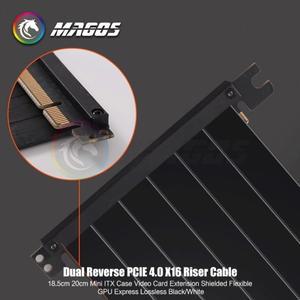 PCIe 4.0 X16 라이저 케이블 더블 리버스 소형 ITX 프로 풀 스피드 3.0 A4 게이머 캐비닛 GPU 수직 장착 MO