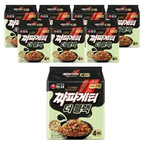 농심 짜파게티 더 블랙 116g, 4개입, 8개