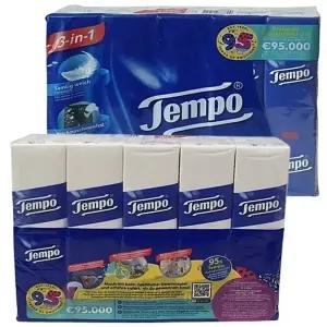 템포 티슈 천연펄프 먼지없는 독일 휴대용 4겹 10매입 30개 1팩
