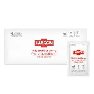랩신 휴대용 손소독티슈 1매입X100개