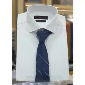 [Roberta di Camerino][로베르따디까메리노] 네이비 변형사선 슬림넥타이 YZ0Z19-006 (P002742497)