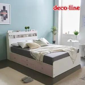 데코라인 코넬 피카 헤드 수납 더블 침대 프레임 DKN066C (착불)