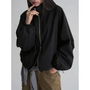 [에잇세컨즈] 하이넥 집업 블루종  블랙 (355939LY35)