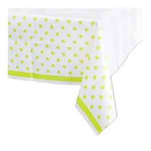 라인도트 테이블보 라임