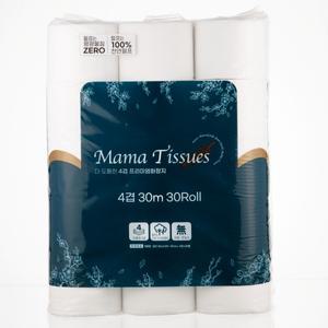 [마마티슈] 4겹 두루마리 롤화장지 30m 30roll