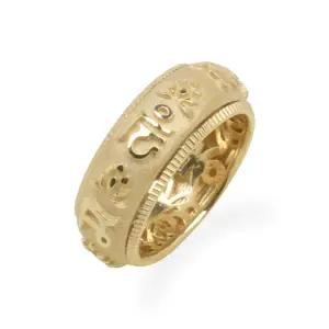 [골드모아][온주얼] 14K 옴마니반메훔 불교 회전반지