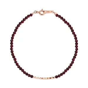 갤러리아 [비앤비골드] 14K 골드 라운딩 커브 파이프 가넷 팔찌 CHB41114