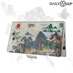 자개 명함케이스 나전칠기 디자인-십장생도/사은품/선물/바이어/직장인/판촉물/각인/단체/행사/외국인