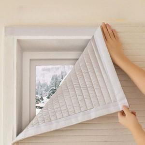 흡음커튼 창문 암막 붙이는 보온커버 가리개 커텐 사방 웜윈터밀크화이트 방음막 단열