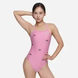 [아레나수영복] 플러피프렌즈3 선수 원피스 크로스 스트랩백 A5FL1CO09PNK