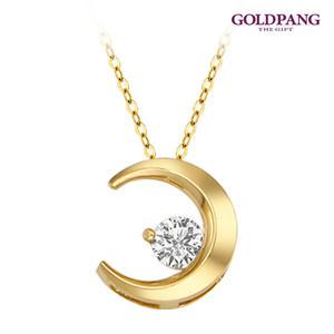 [골드팡]14k/18k 2부 뉴문 다이아몬드 목걸이 (YG)