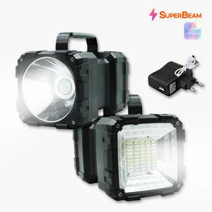 다용도 투광기 겸용 써치라이트 LED 충전식 대용량 랜턴 후레쉬