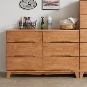 [아트박스]/아름이와다움이 로지 고무나무원목 와이드 3단서랍장