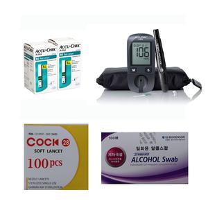 로슈 아큐첵 Accu-Chek 액티브 Active 혈당측정기 풀세트(기계세트+시험지100매+호환침110개+알콜솜100매)