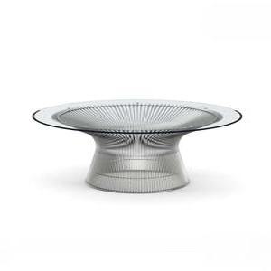 놀 플래트너 강화유리 거실 원형 테이블 잘생쁨 좌식 쇼파 테이블 80cm 실버프레임