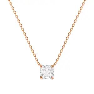 18K 샤인 쿠션컷 큐빅 체인 목걸이 MNN40751