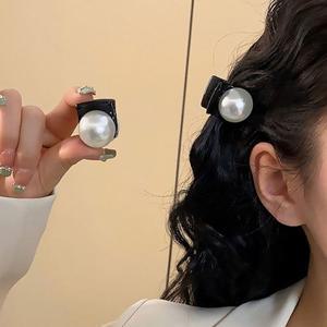 여성 헤어 진주알 집게핀 데일리 미니 머리핀