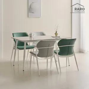 [/착불배송] 테리아 1400 포세린 양면 세라믹 4인 식탁 세트 (식탁+의자4)