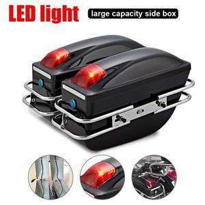 범용 오토바이 사이드 박스 수화물 탱크 테일 도구 가방 하드 케이스 새들 혼다 야마하 스즈키용 트렁크
