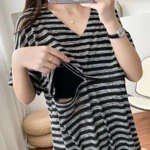 [MEM755PO_58]수유티 수유잠옷 수유원피스 외출수유복